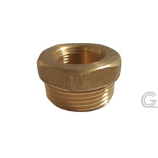 Brass reducing nipple - 1/4" x 1/8" - M/F